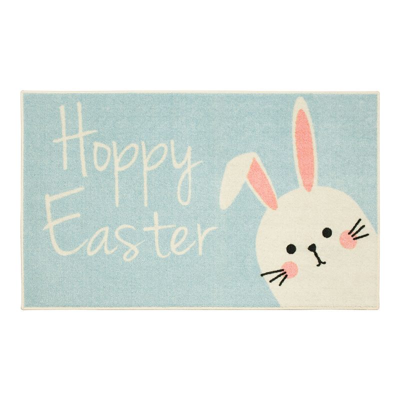 Mohawk Home Prismatic Hoppy Easter Bunny Accent Rug, Blue, 2.5X4 Ft