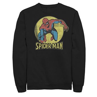 Men's Marvel Spider-Man Classic Comic Themed Circle Portrait Sweatshirt