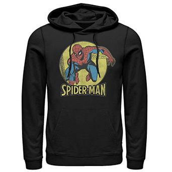 Men's Marvel Spider-Man Classic Comic Themed Circle Portrait Hoodie