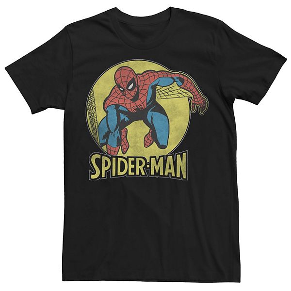 Men's Marvel Spider-Man Classic Comic Themed Circle Portrait Tee