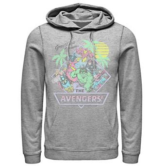 Men's Marvel Avengers Group Shot Greetings Post Card Hoodie