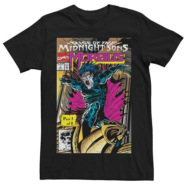 Men's Marvel Rise Of The Midnight Sons Morbius Comic Cover Tee