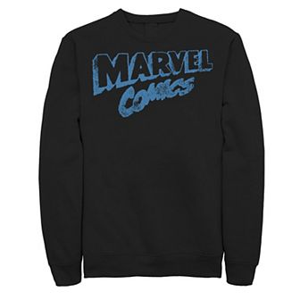 Men's Marvel Comic Retro Blue Logo Sweatshirt