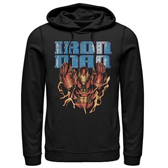 Men's Marvel Avengers Iron Man In Flight Dark Portrait Hoodie