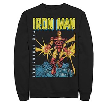 Men's Marvel Avengers Iron Man The Invincible Dark Portrait Sweatshirt