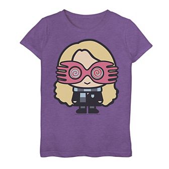 Girls 7-16 Harry Potter Luna Lovegood Cute Cartoon Style Portrait Graphic Tee