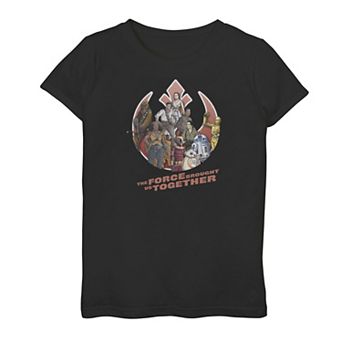 Girls 7-16 Star Wars: The Rise Of Skywalker Rebels Together Graphic Tee