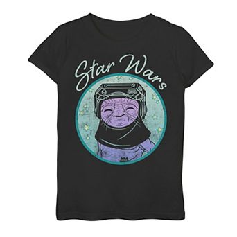 Girls 7-16 Star Wars: The Rise Of Skywalker Babu Frik Pastel Stars Graphic Tee
