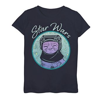 Girls 7-16 Star Wars: The Rise Of Skywalker Babu Frik Pastel Stars Graphic Tee
