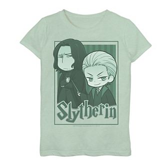 Girls 7-16 Harry Potter Slytherin Snape & Draco Anime Graphic Tee