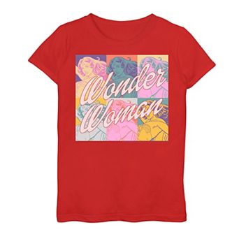 Girls 7-16 DC Comics Wonder Woman Pop Art Box Up Graphic Tee