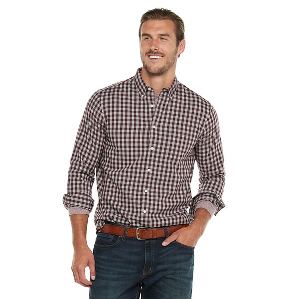Big & Tall Sonoma Goods For Life® Slim-Fit Poplin Button-Down Shirt