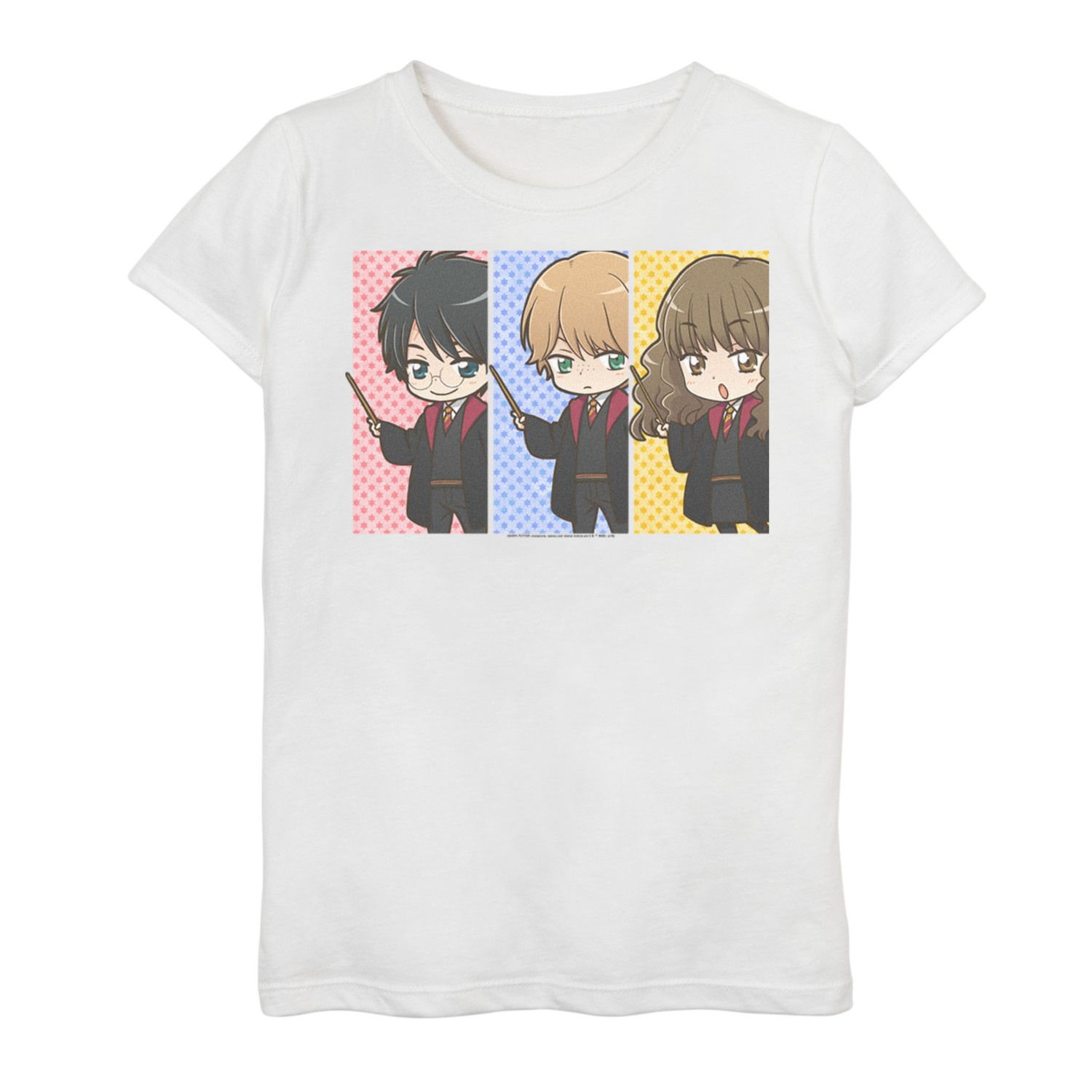 Image for Harry Potter Girls 7-16 Hermione Granger Ron Weasley Anime Panel Graphic Tee at Kohl's.