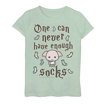 Girls 7-16 Harry Potter Dobby Never Enough Socks Graphic Tee