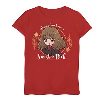 Girls 7-16 Harry Potter Hermione Granger Swish And Flick Anime Portrait Graphic Tee