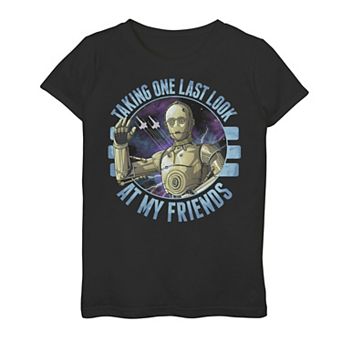 Girls 7-16 Star Wars: The Rise Of Skywalker C-3PO Taking One Last Look Graphic Tee