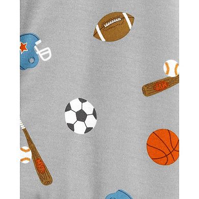 Baby Boy Carter's Sports Zip Footed Pajamas