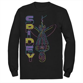 Men's Marvel Spider-Man Spidey Neon Line Art Tee