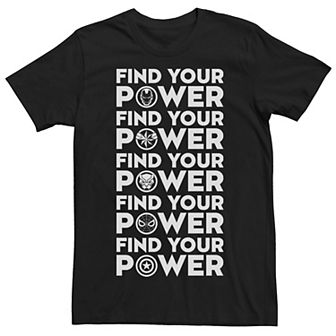 Men's Marvel Find Your Power Team Logos Tee