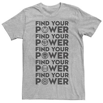 Men's Marvel Find Your Power Team Logos Tee