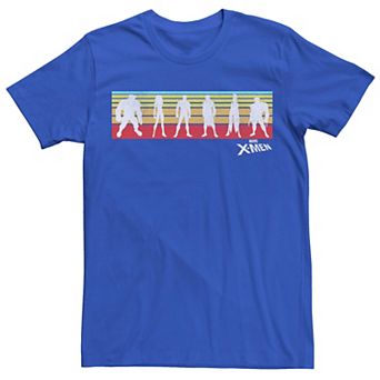 Men's Marvel X-Men Retro Line Up Gradient Colors Tee