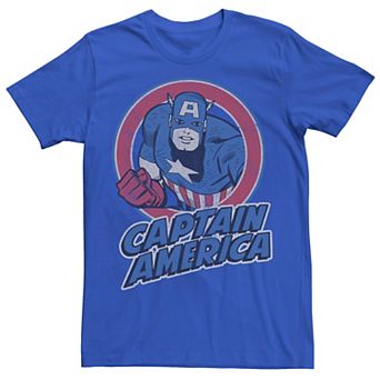Men's Marvel Captain America Retro Style Portrait Tee