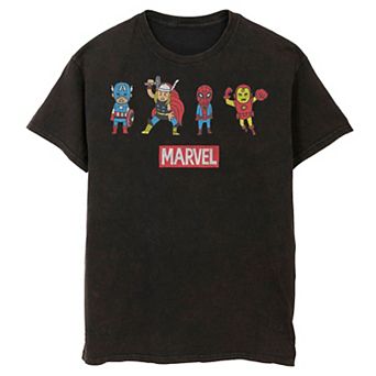 Men's Marvel Avengers Doodle Line Up Tee