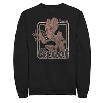 Men's Marvel Guardians Of The Galaxy I Am Groot Retro Portrait Sweatshirt