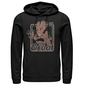 Men's Marvel Guardians Of The Galaxy I Am Groot Retro Portrait Hoodie