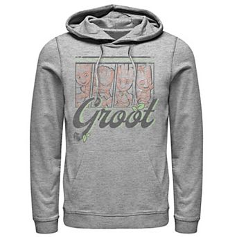 Men's Marvel Guardians Of The Galaxy Cute Groot Panels Hoodie