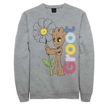 Men's Marvel Guardians Of The Galaxy Groot Flower Portrait Sweatshirt
