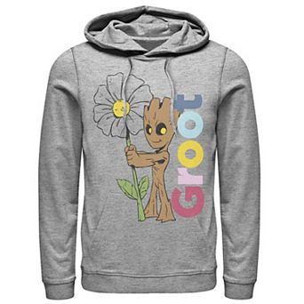 Men's Marvel Guardians Of The Galaxy Groot Flower Portrait Hoodie