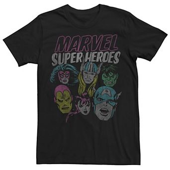 Men's Marvel Superheroes Group Shot Comic Themed Poster Tee