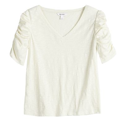 Women's Nine West V-Neck Puff-Sleeve Top