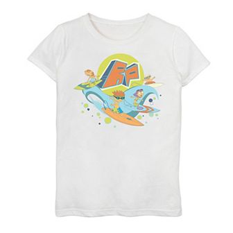 Girls 7-16 Nickelodeon Rocket Power Surfing Group Shot Graphic Tee