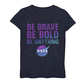 Girls 7-16 NASA Be Brave Be Bold Be Anything Logo Graphic Tee