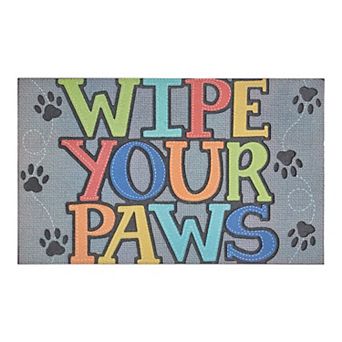 Mohawk® Home Paw Stitch "Wipe Your Paws" Doormat - 18" x 30"