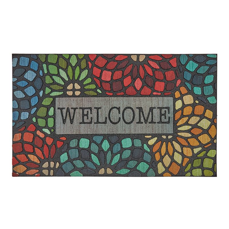 Mohawk Home Doorscapes Stained Glass Floret Welcome Doormat - 18 x 30,