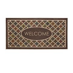 Mineral Stone Recycled Rubber Wide Welcome Doormat