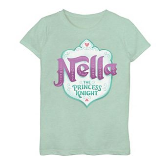 Girls 7-16 Nickelodeon Nella The Princess Knight Badge Logo Graphic Tee
