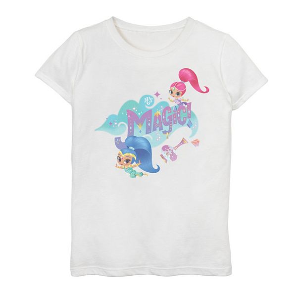 Girls 7 16 Nickelodeon Shimmer Shine Magic Cloud Group Portrait Graphic Tee
