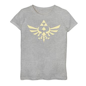 Girls 7-16 Nintendo Legend Of Zelda Blue Royal Crest Graphic Tee