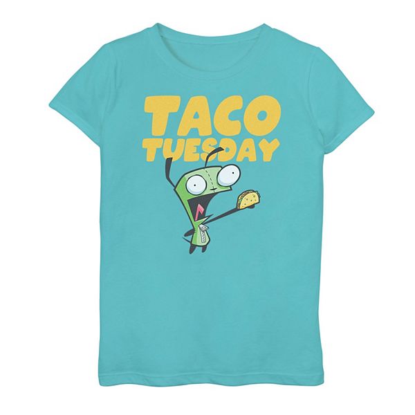 Girls 7 16 Nickelodeon Invader Zim Gir Taco Tuesday Portrait Graphic Tee 3540