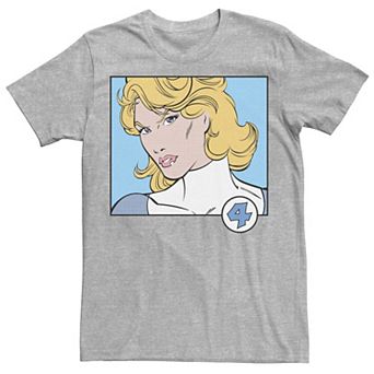 Men's Marvel Fantastic Four Invisible Woman Comic Portrait Tee