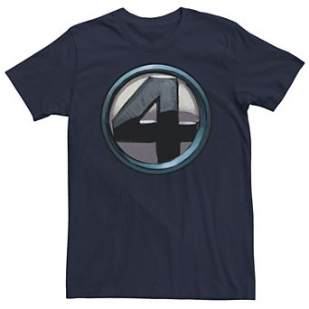 Men's Marvel Fantastic Four Comic Fill Center Chest Logo Tee