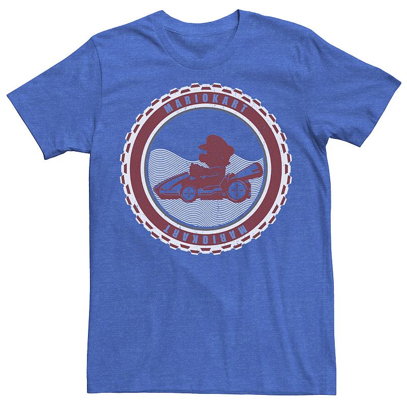 Men's Nintendo Mario Kart Mario Silhouette Wave Circle Tee, 