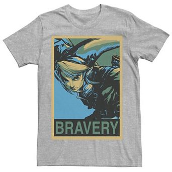 Men's Zelda Link Bravery Poster Tee