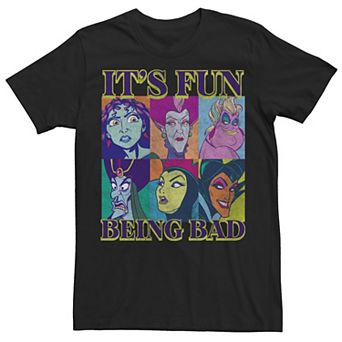 Disney Villains Men's It's Fun Being Bad Panels Tee