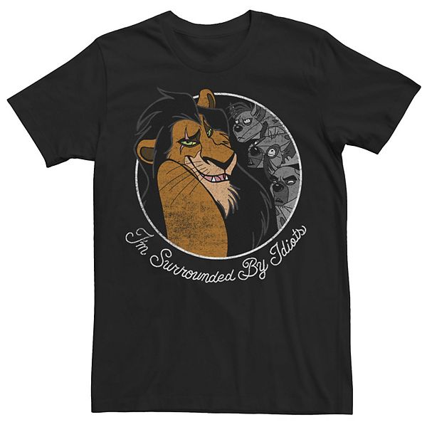 Men's Disney The Lion King Scar Surrounded By Idiots Circle Tee