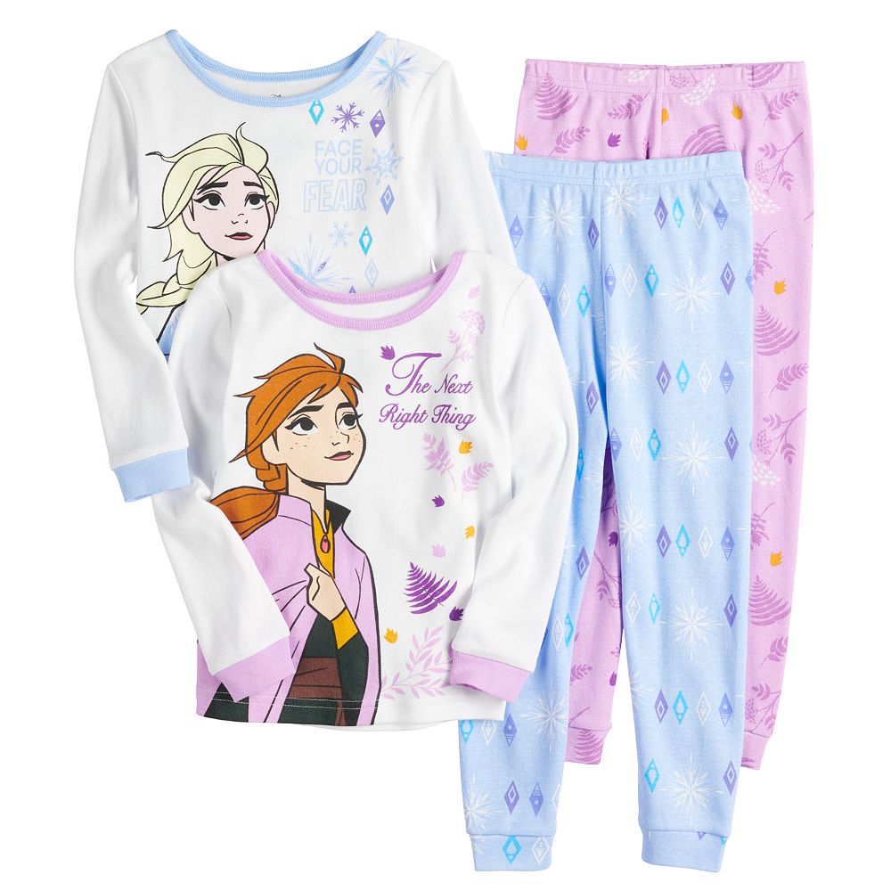 Disney s Frozen 2 Toddler Girl 4 Piece Lovely Sisters Pajama Set